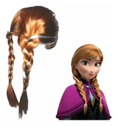 Princesa Ana Frozen Peluca Trenzada Disfraz Fiesta Halloween Niñas